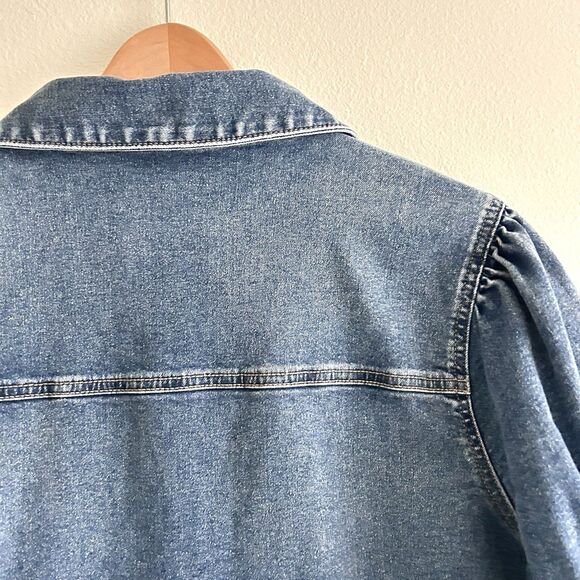 Celebrity Pink Denim Dress Juniors Size XXL Stretch Button Up Medium Wash Blue - Picture 9 of 13
